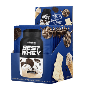 Best Whey Protein (Display com 15 Sachês de 35g) Cookies&Cream