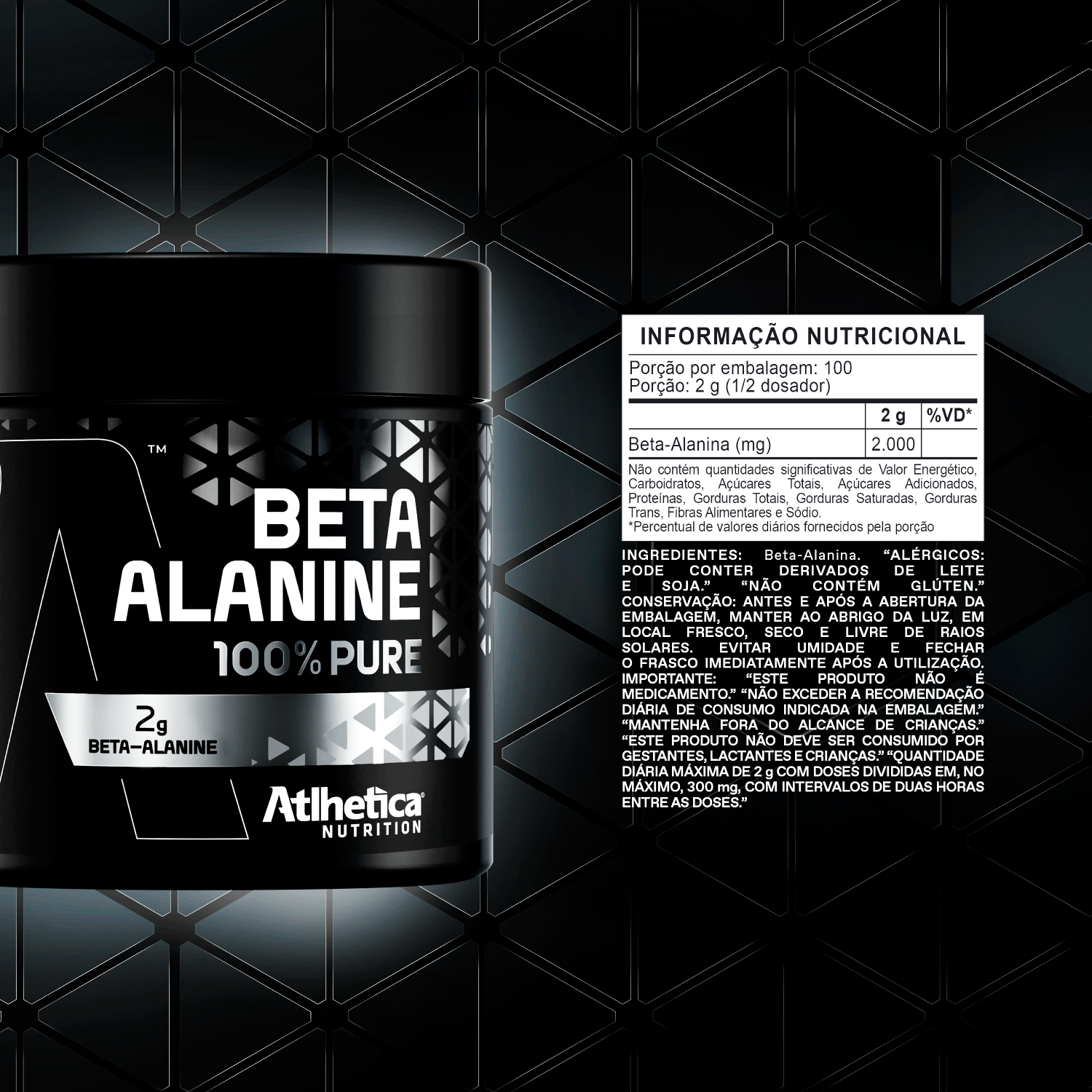 Beta Alanine 100% Pure 200g - Atlhetica Nutrition: Comprar suplementos  online