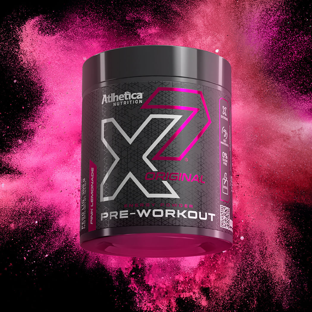 Pre Treino X7 Original (Pote 300g) Pink Lemonade Atlhetica Nutrition